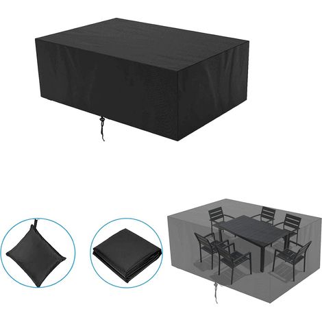 220x105x105cm Housse De Protection Imperméable pour Meubles De Jardin, Housse De Table Exterieur Rectangulaire (1/5)