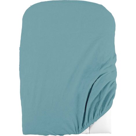 Housse de matelas à langer en éponge bouclette Bleu 50x75 cm