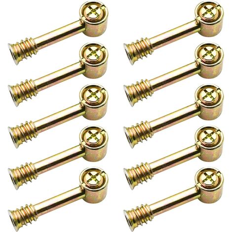 10PCS Écrou de verrouillage de raccordement eccentrique de vis d'écrou de marteau du tableau de meubles pour la connexion du panneau d'armoire du tiroir du placard