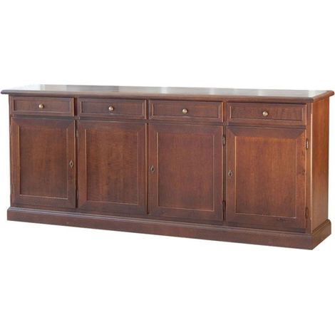 Credenza Quattro Porte Base Cristalliera Martini Noce