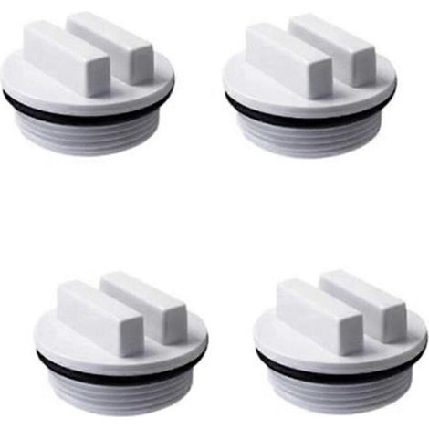 YMYNY Bouchon de piscine fileté de 1,5 pouce, bouchon de retour de piscine, bouchon d'expansion d'hiver avec joint torique pour accessoires de piscine, 4 pièces (1/3)