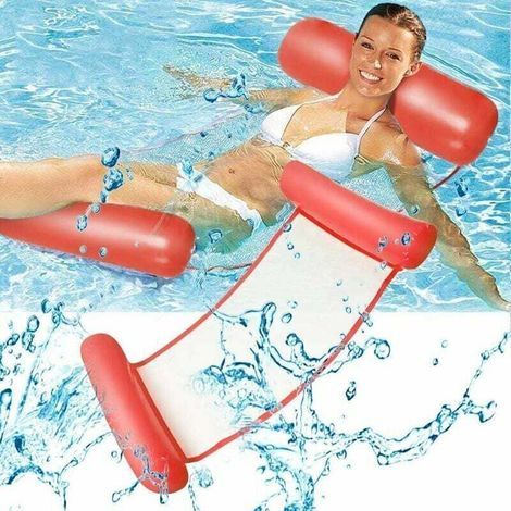 Aufblasbare Wasserhängematte, schwimmendes Bett, bequemer tragbarer Liegestuhl für Pool und Strand, für Erwachsene und Kinder (1/5)