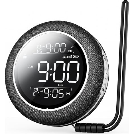 Réveil Vibrant Extra-Fort pour Dormeurs Profonds, Adulte Adolescent Portable Rechargeable, Vibration Réglable, Sans Fil, Double Alarme, Snooze, 20 Sonneries, pour Les Malentendants (1/5)
