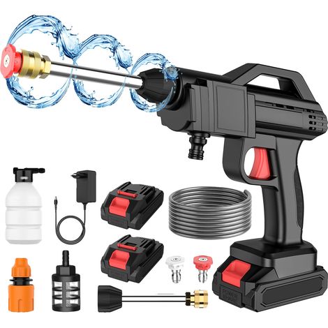 Pistola de agua a alta presión, salida de 50 BAR, diseño inalámbrico, con 1 batería (Estilo 2) (1/2)