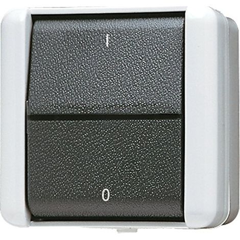 Jung Interrupteur à bascule, Arrêt 2-pôl., 10 AX 250 V , IP 44, WG 800 802 W