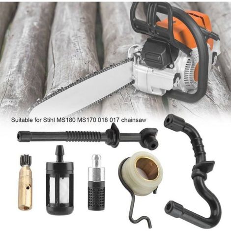 Kit Carburateur - Filtre Huile - Tuyau Pompe Huile - Pour Tronçonneuse Stihl MS180 MS170 018 017 - Pièces Rechange Métalliques (1/5)