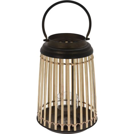 Lanterne à bougie en bambou 33 cm