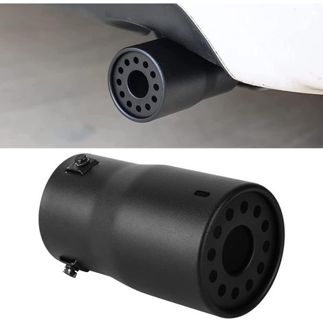 80mm Tuyau d'échappement de voiture, DB killer silencieux d'échappement pour voiture, Silencieux en Chrome, Acier inoxydable, Noir (1/5)