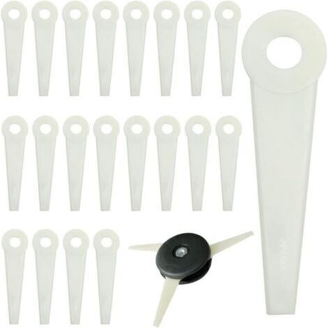Packung mit 20 Rasenmäher-Trimmerklingen aus Kunststoff (1/4)