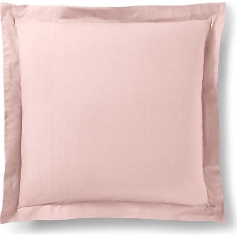 Taie d'oreiller - Prémium - 63 x 63 cm - Coton 57 fils/cm² - Rose Dragée - Volant plat (1/3)