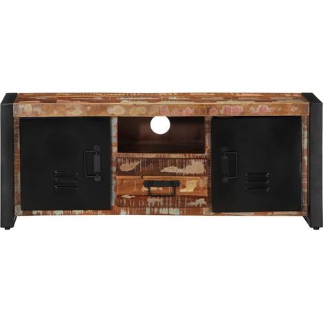 Meuble TV Banc TV Armoire TV 100x30x40 cm Bois de récupération solide (1/5)
