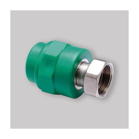 Raccordo Diritto Filettato Con Codolo In Ppr Verde Pn 25 1" X Ø 32 (1/2)
