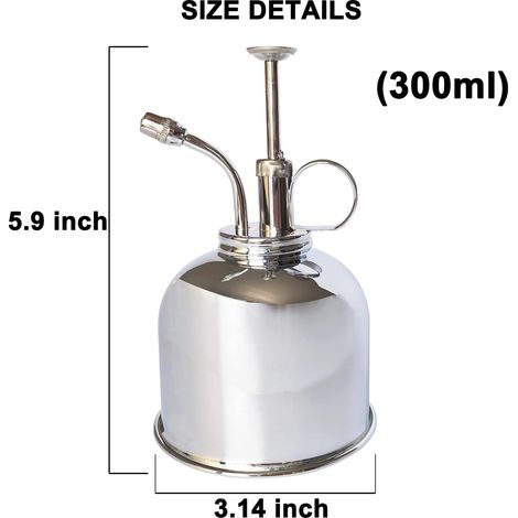 Flacon pulvérisateur en laiton doré JeiibrZui - 300 ml - 1 pièce - Entretien des plantes d'intérieur - Nébuliseur élégant pour orchidées et plantes d'intérieur (1/5)