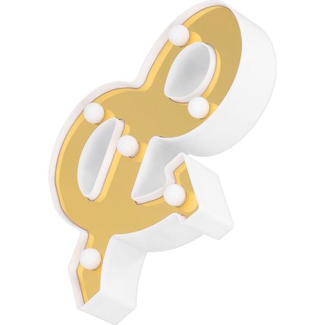 Lampe LED en forme de &, luminaire original symbole ponctuation pour demande en mariage, déclaration d'amour, blanc chaud, éclairage décoratif romantique. (1/5)