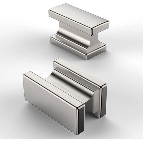 1 Paar robuste Schrankknöpfe, Knöpfe aus gebürstetem, satiniertem Nickel, 36