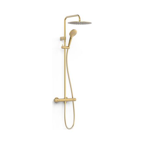 Colonne de douche thermostatique 2 voies Or Mat 24K - TRES 19039314OM (1/2)