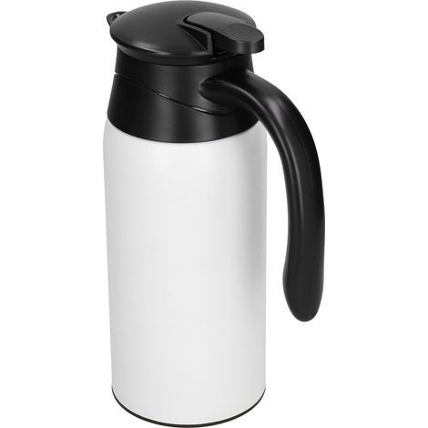 Elektrischer Wasserkocher (800 ml) mit Sockel, großes Fassungsvermögen, tragbar, isoliert, elfenbeinweiß (1/5)