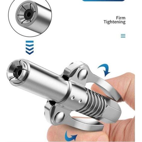 Grease Gun Tip, Gear Lock for Grease Gun Head Nozzles, Grease Guns for Conical Grease Dispensers MUMU (1/4)