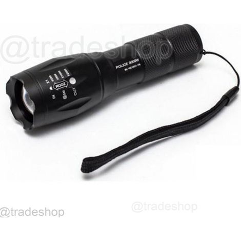 TrAdE Shop Traesio - Torcia Led A Luce Bianca Solida 80000 W Ricaricabile Waterproof Supporto Bici -