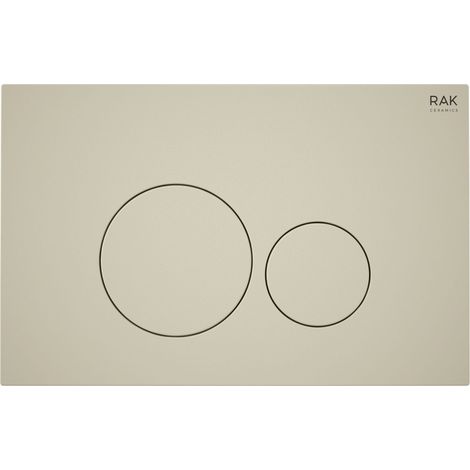 RAK Ecofix Round Dual Flush Plates - Matt Greige (1/3)