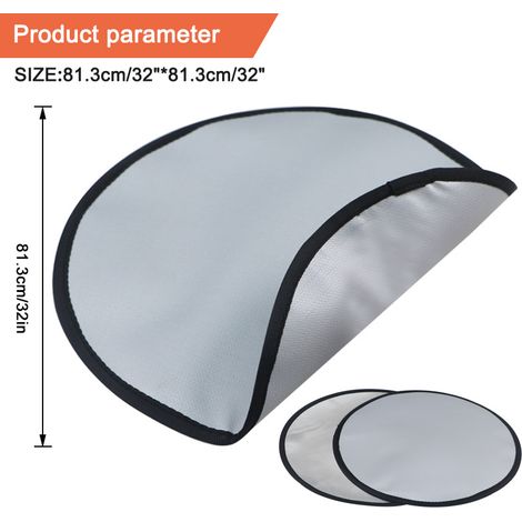Feuerfeste Picknick- und Grillmatte für den Außenbereich, eine Seite Silikon, eine Seite Aluminiumfolie, 32 Zoll.