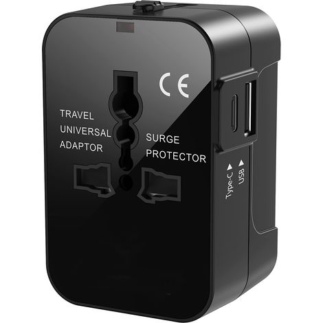 Adaptateur secteur universel avec Type-Cet USB-AAdaptateur de prise murale avec port de charge (1/5)