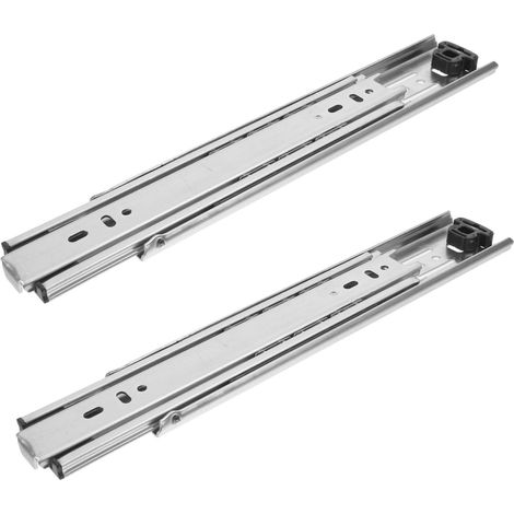 Lot de 2 glissières à billes pour tiroir, 25,4 cm (10 pouces), montage (1/5)