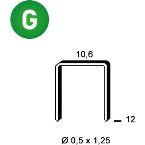 4 000 Agrafes Pf-12 Galvanisées - 10.6x12x0.5x1.25 mm - D-Work (1/5)