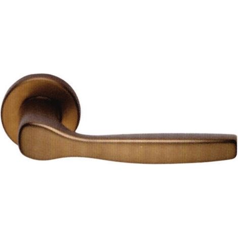 MANIGLIA ALLUMINIO "GINEVRA" C/PLACCA BRONZO