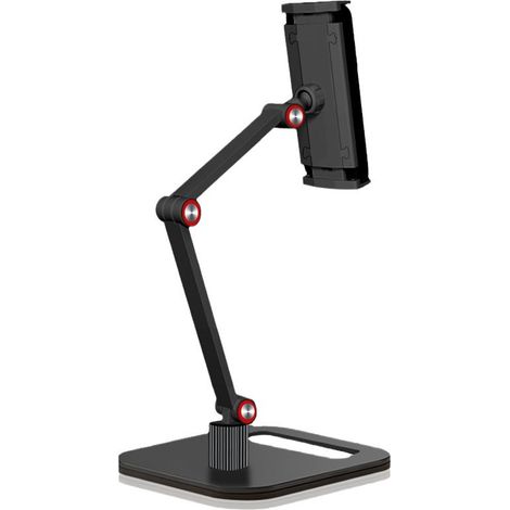 Support Métallique pour Tablette et Smartphone - Bureau, Streaming et Usage Quotidien - Pliable - Argenté - 1 Pièce (1/5)