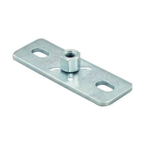 Fischer – Plaque de montage M8 galvanisée – Filetage M8 pour fixation murale – Longueur 80mm – Largeur 30mm – Épaisseur 3mm