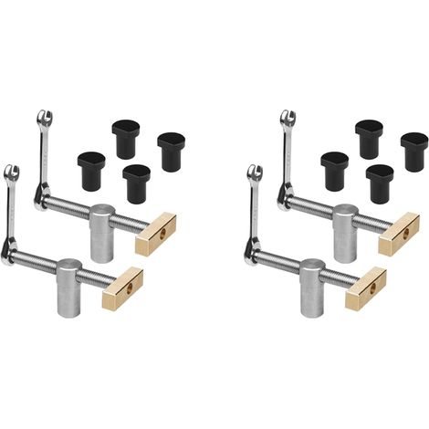 4Ensemble Pinces pour Chien D'établi à Bois avec Ensembles D'Arrêt pour Chien D'établi, Pince à Pince pour Bancs D'étau Outils de Charpentier de Menuiserie (20 mm) B (1/5)