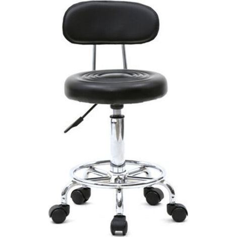 Tabouret Chaise de café Chaise de barbier Hauteur réglable Rotatif Petit Dossier devoirs Salon Boutique Petit déjeuner Maison Cuisine Chaise de Bar（Noir） (1/4)