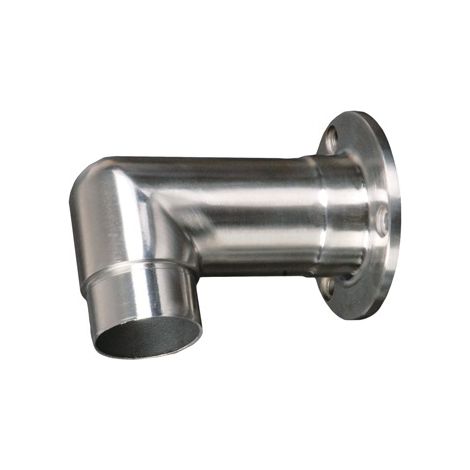 [QUALITE FRANCAISE] - Connecteur mural à 90° pour main courante ronde de diamètre 42,4mm - Longueur 104mm - À visser - Inox 316 (1/3)