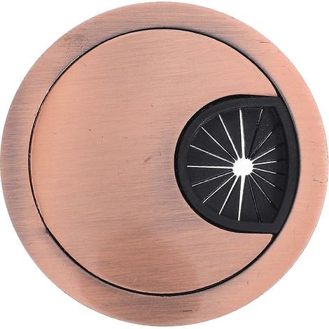 Bouchon rond pour orifice de gestion des câbles de bureau, rouge foncé (1/5)