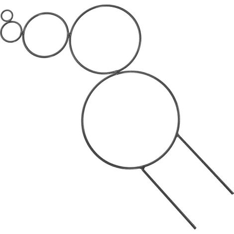 Lot de 3 supports métalliques pour plantes grimpantes de jardin (35 x 11,5 cm), favorisant une croissance droite et une utilisation en extérieur. (1/5)