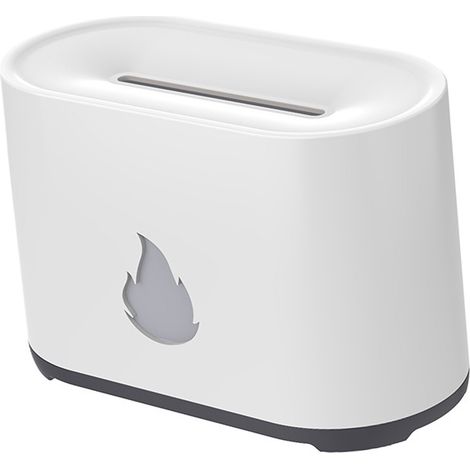 Diffuseur d'arômes à effet flamme 3D ultrasonique, humidificateur blanc pour bureau/maison (1/5)
