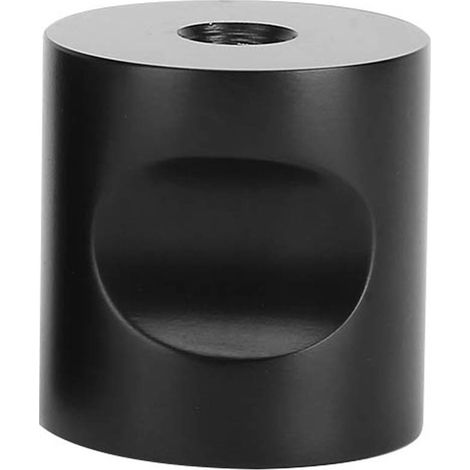 Manilla de puerta de baño de cristal negro, revestimiento electrolítico resistente a los arañazos, acero inoxidable, fácil montaje en 1 orificio, incluye 2 paños de limpieza, monobloque, modelo SGH-1, (1/5)