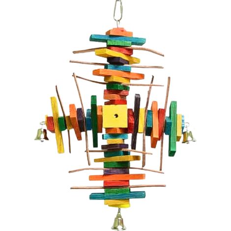 Happy Tower – Spielzeug für mittelgroße und große Papageien, sorgt für stundenlange Freude und Spaß (1/3)