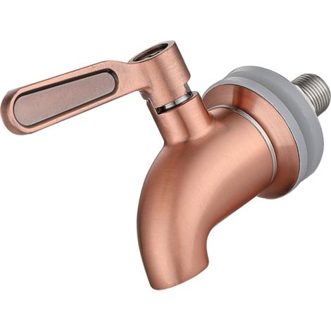 Distributeur de boissons domestique en acier inoxydable doré, avec robinet intégré, pratique et (1/5)