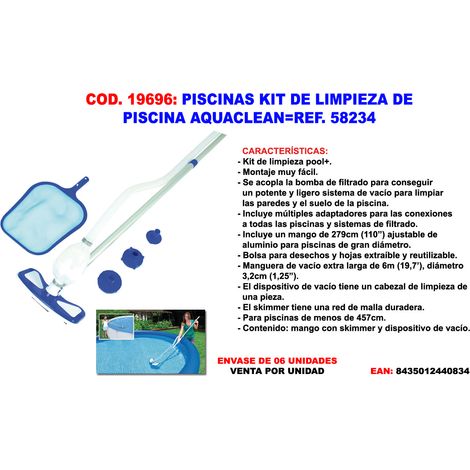 PISCINAS KIT DE LIMPIEZA DE PISCINA AQUACLEAN=58234