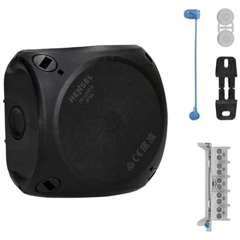 HENSEL BOÎTE DE DÉRIVATION DK 0202 B 1,5-2,5 MM² 5 BROCHES AVEC BORNE IP66 NOIR 62000296