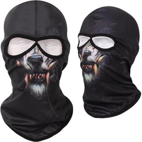 Cagoule Tête D'Animal - Double Trou Pour Les Yeux - Pour Jeux De Rôle Horreur Chasse Airsoft - Uni Taille (1/4)
