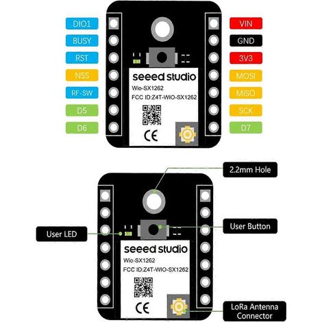 Kit de carte de développement ESP32 S3 XIAO ESP32S3 SX126 868 MHz 915 MHz Antenne WiFi Bluetooth pour réseau Mesh (1/4)