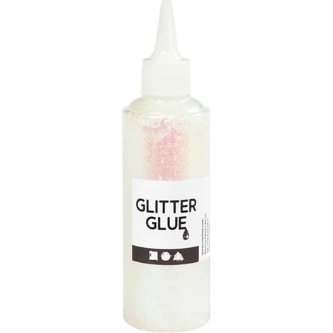 Colle à paillettes - A l'unité - Blanc Holographique - 118 ml - Embout applicateur précis