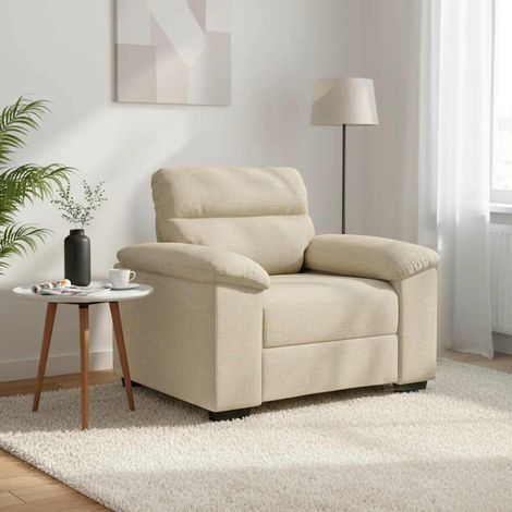 vidaXL Canapé/Fauteuil crème 100x81x84 cm tissu (1/5)