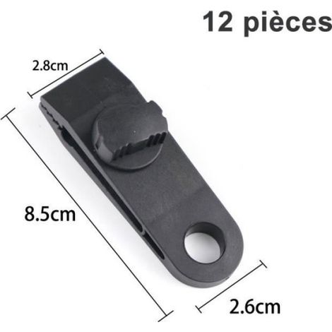 Pince À Bâche - Polyamide - Ouverture 2,8 Cm - Pour Tente Voile De Plage Jardin Camping Caravane - Lot De 1 (1/4)