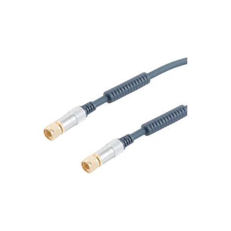 HDSAT Cable Coaxial PRO 2,5m Connecteur F Male/Male Haut de gamme Home Cinema
