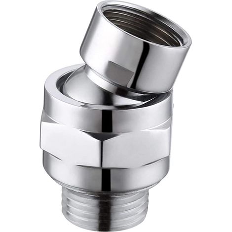CSPARKV Verstellbarer Duschanschluss mit drehbarem Kugelgelenk aus Messing, drehbarer Kugel-Duschkopfadapter, geeignet zum Verbinden von Duschköpfen und Wasserleitungen (1/4)