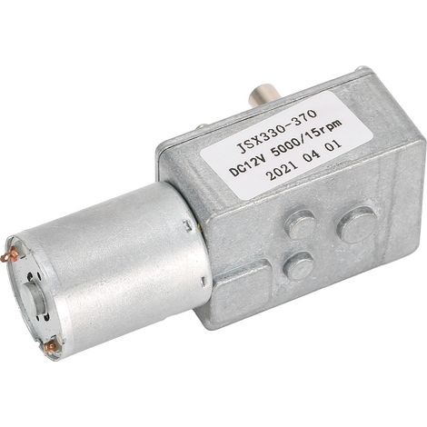 Moteur à engrenages à vis sans fin 12V DC, compact et durable, JSX330-370, pour transmission de voiture intelligente, structure mécanique robuste (1/5)